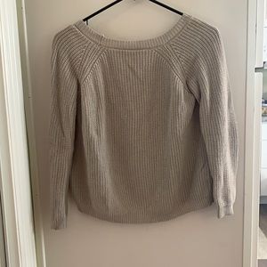 Women’s grey backless sweater
